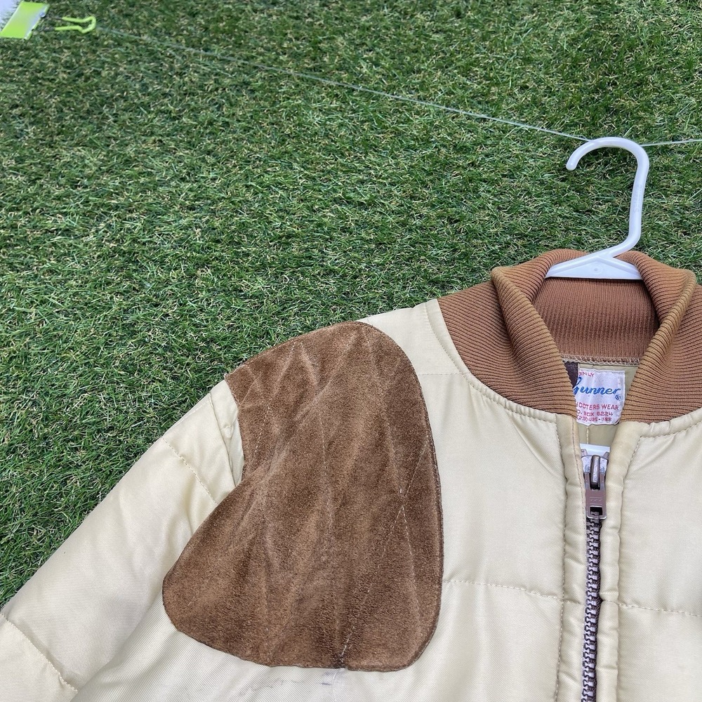 Vintage Scatter Gunner Jacket Mens Medium Shooting Coat Zip Up Quilt Outdoor - Picture 4 of 13